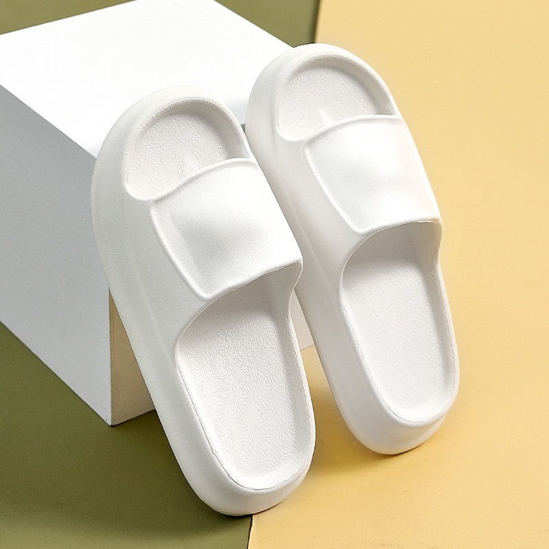 Dép  đúc quai ngang unisex nam nữ  độn đế 4cm Ulzang Mặt Vuông, Dép bánh mỳ đi không ngấm nước Hottrend 2022 mã KA33