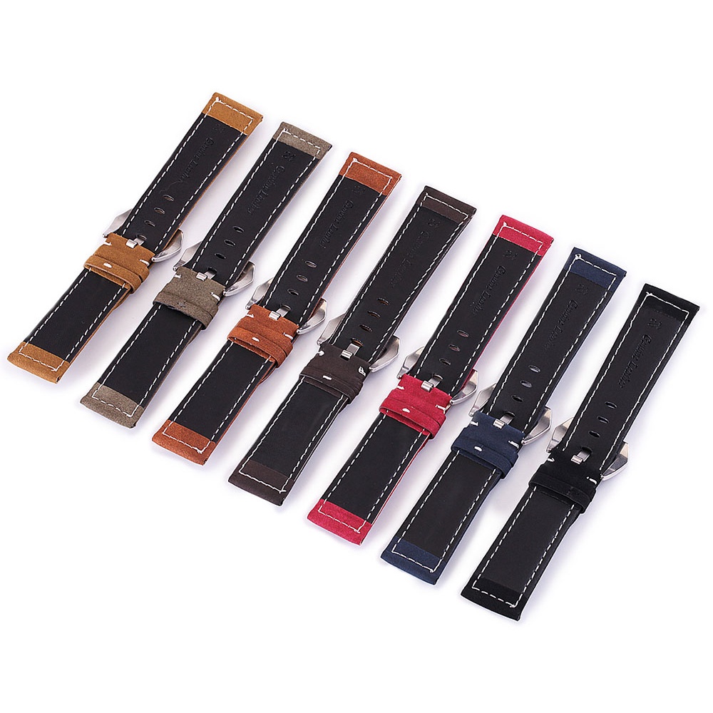 Dây Đồng Hồ Đeo Tay Chất Liệu Da Bò Kích Thước 18mm 20mm 22mm 24 mm 18-24mm Cho Nam Nữ