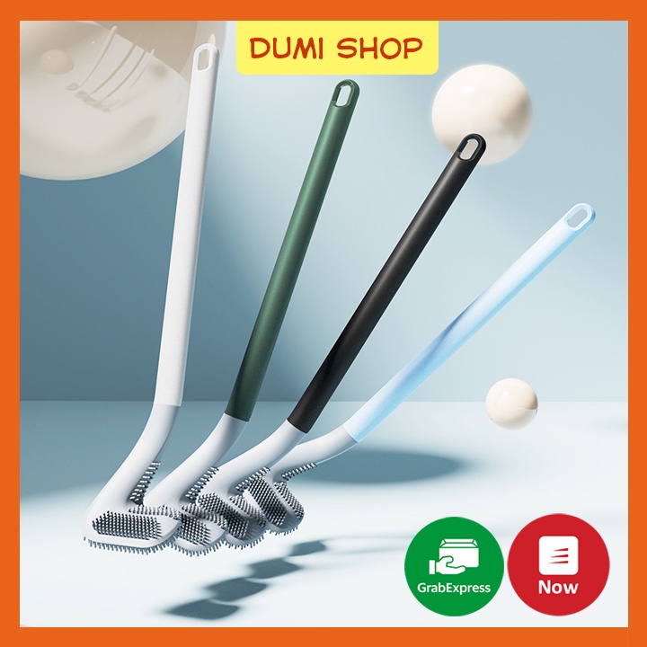 Chổi Cọ Nhà Vệ Sinh Cây Cọ Toilet Mẫu Mới SiliCon Tặng Kèm Móc Dán Giao Màu Ngẫu Nhiên - Dumi Shop