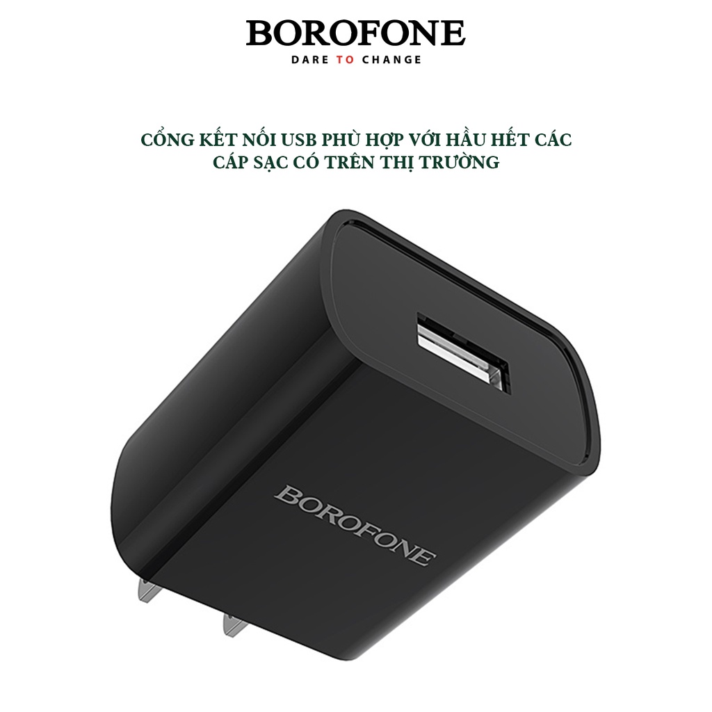 Bộ cáp sạc BOROFONE BA20A độ bền cao, an toàn - AK Mobile