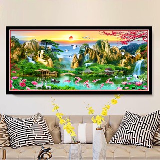 Tranh Thêu Chữ Thập Phong Cảnh 3D