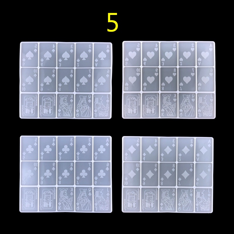 Set 15 Tấm Khuôn Silicon Làm Thẻ Bài Resin