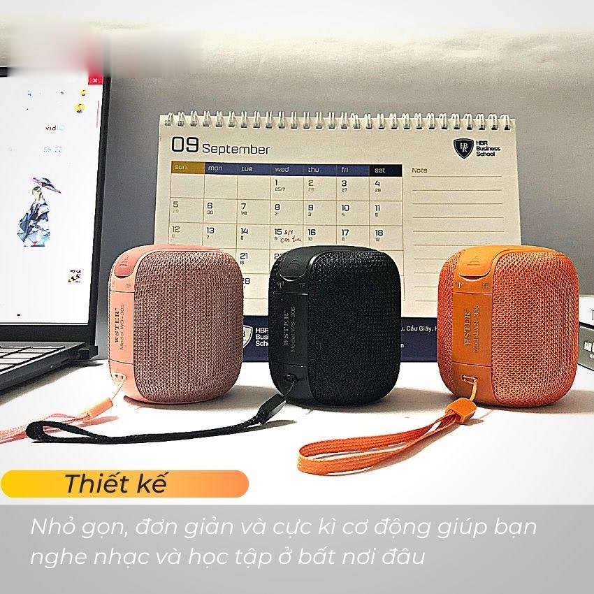 Loa bluetooth mini không dây Waster 305, bass mạnh âm thanh hay, pin dùng 5h, hỗ trợ cắm usb thẻ nhớ