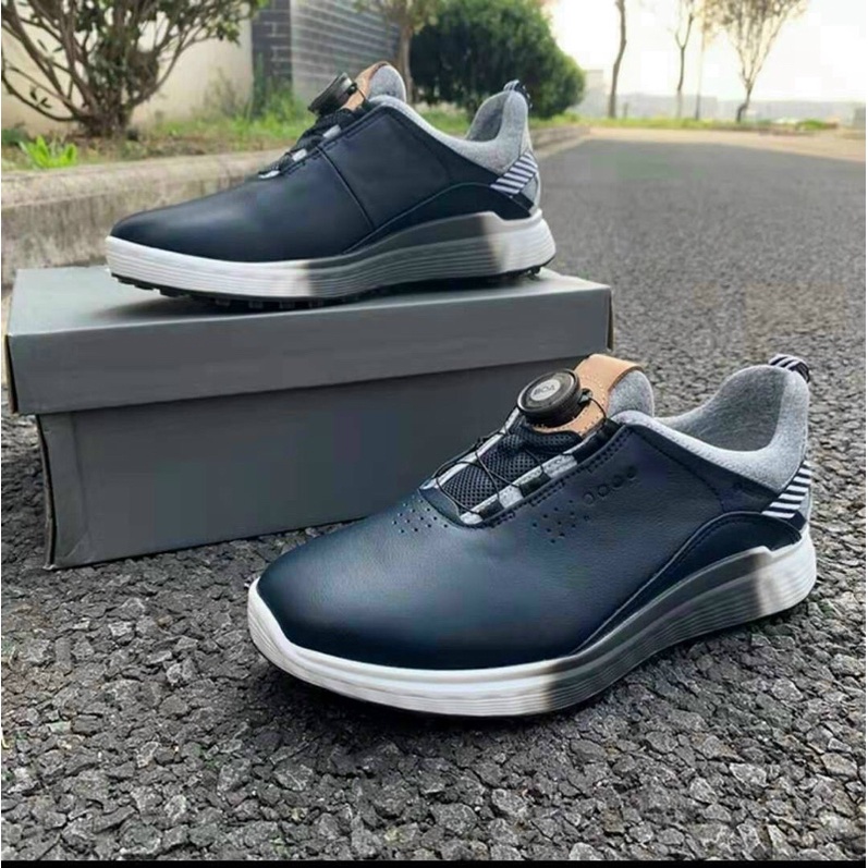 Giày Golf Nam Ecco Nút Vặn Tiện Lợi, Chống Nước Tốt, Golf Shoes