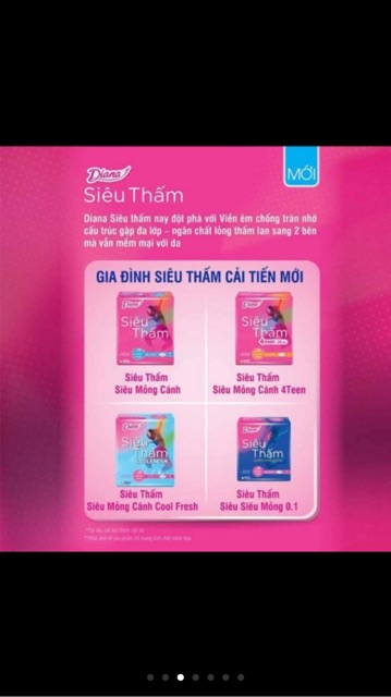 Băng vệ sinh diana Hồng 1goi
