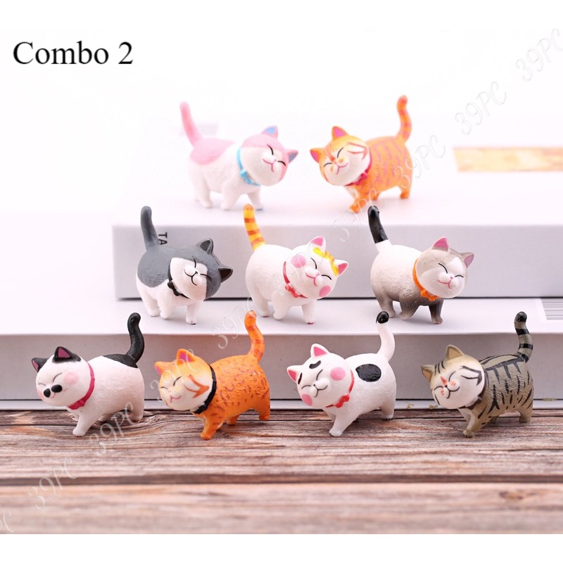 Full Combo Mô Hình Mèo Nhảy Múa, Mèo Khiêng Quan Tài, Mèo Đi Bộ, Mèo Ngồi Xổm, Mèo Khẩu Trang Cực Xinh Xắn !