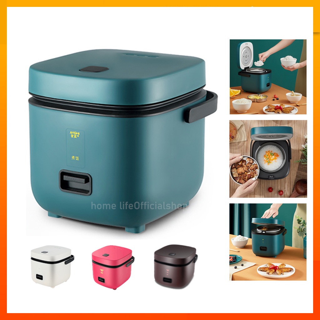Nồi cơm điện mini lòng chảo chống dính, Rice Cooker thích hợp cho 1-2 người Dung tích 1.2L Electric Cooker