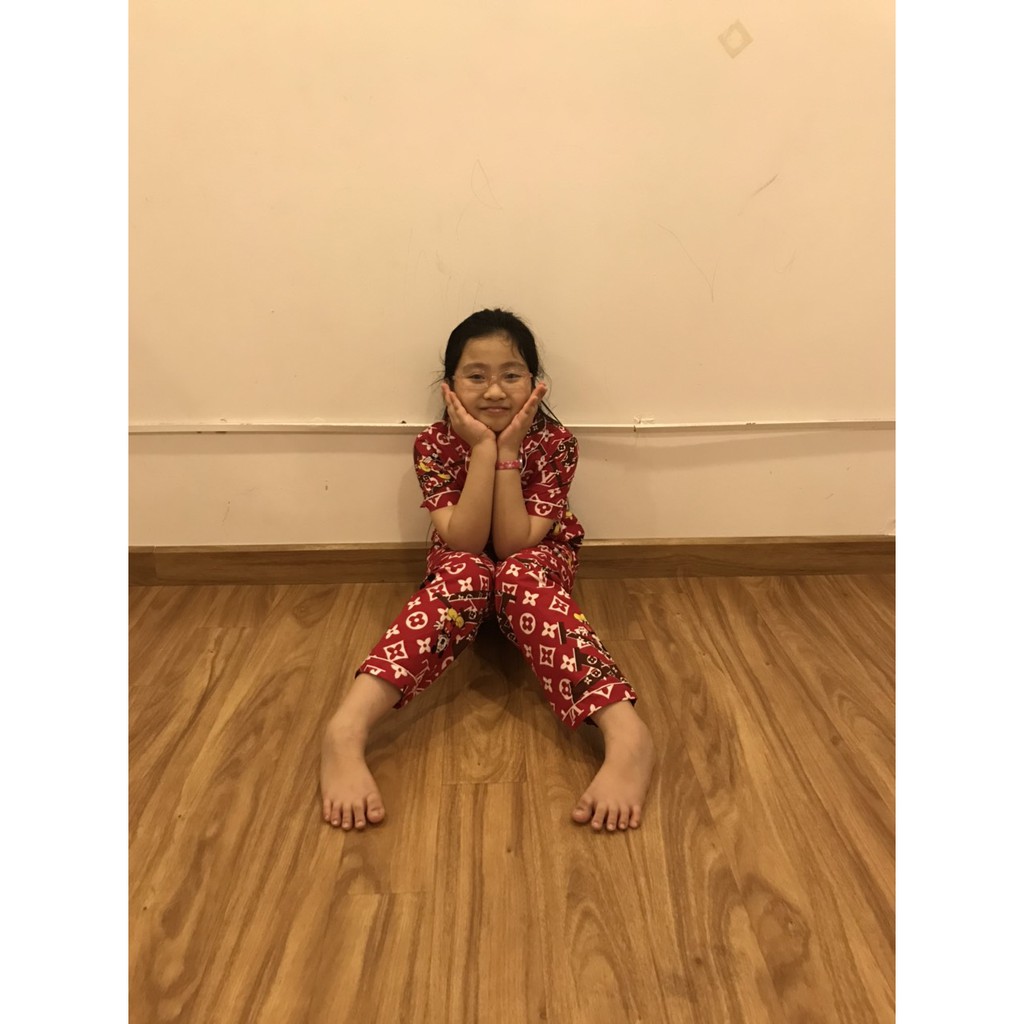 pijama trẻ em tay cộc quần dài