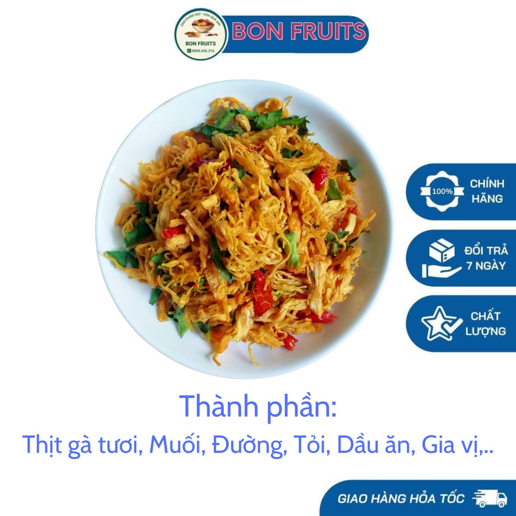Khô gà lá chanh 500g, gà xé lá chanh cực ngon, chua chua cay cay ăn cực đã. | BigBuy360 - bigbuy360.vn