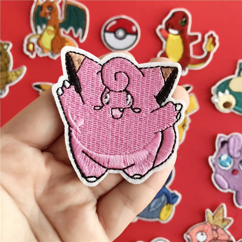 Miếng Vá Huy Hiệu Ủi Thêu Hoạt Hình Pokemon Go