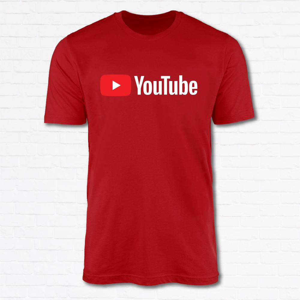 Áo Thun Cổ Tròn In Logo Youtube Độc Đáo Cá Tính