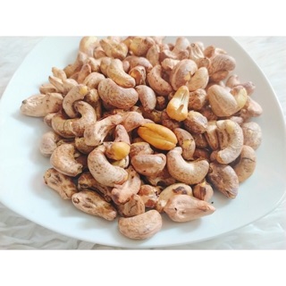 250g hạt điều loại 1 rang muối còn vỏ lụa