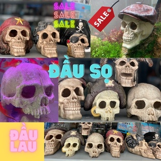 Mô hình đầu lâu trang trí bể cá cảnh | PHỤ KIỆN TRANG TRÍ HỒ CÁ ĐỘC ĐÁO | dụng cụ trang trí ngầu