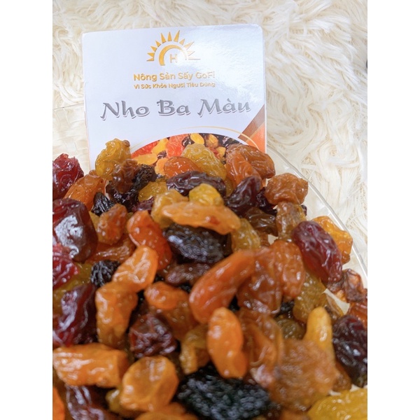 [ĐẶC BIỆT] Nho khô mix 3 màu (nho đỏ, nho xanh, nho xanh) 250Gram