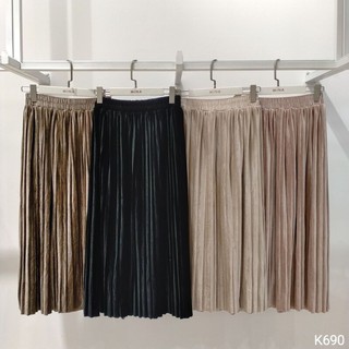 Chân váy xếp ly dáng dài - K690