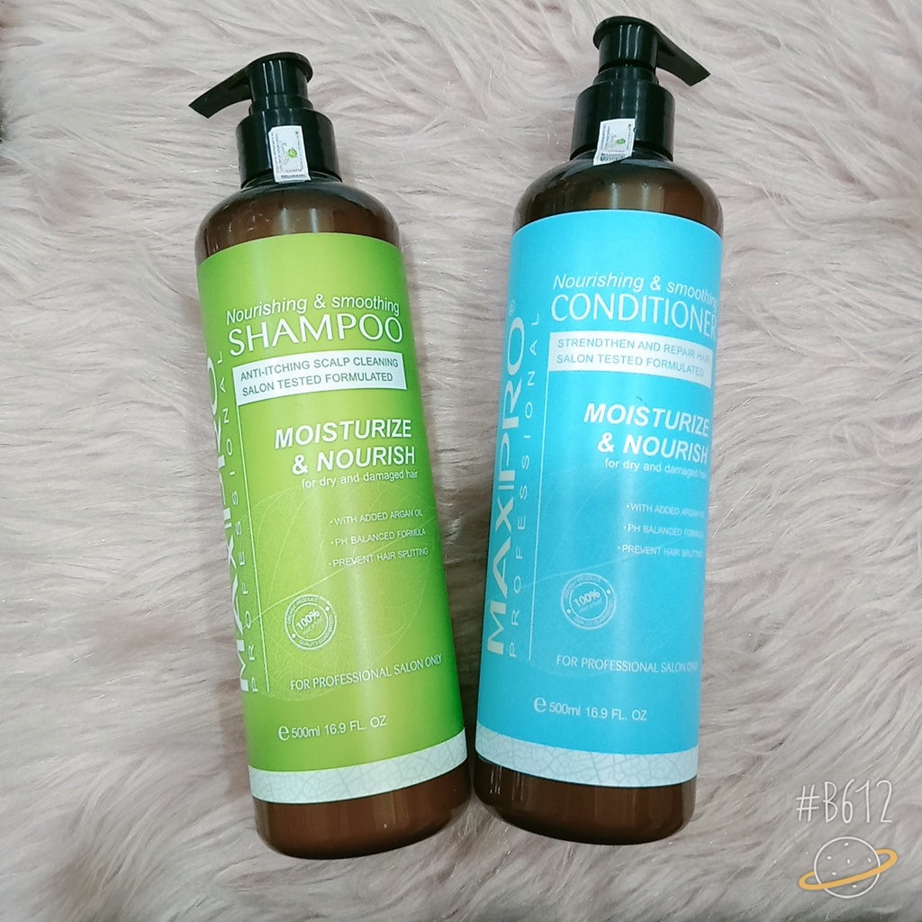 ComBo Dầu Gội Xả Tái Tạo Dưỡng Ẩm Chống Lão Hóa Da Đầu Maxipro 500mlx2