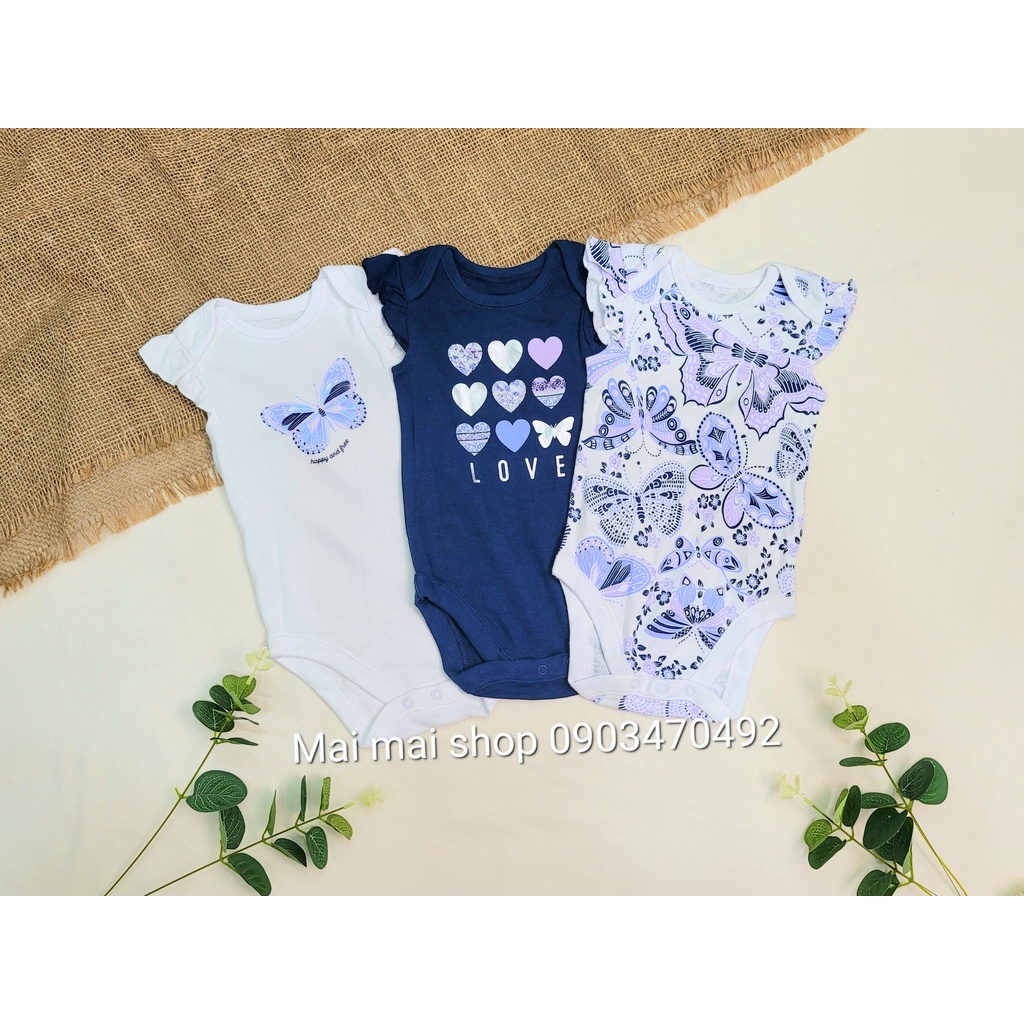 (Đủ sz- chọn màu) Body ship cánh tiên xuất dư cho bé sơ sinh 0-3M,6M,9M,12M,18M, 24M_ Chất cotton mỏng mát (from nhỏ)