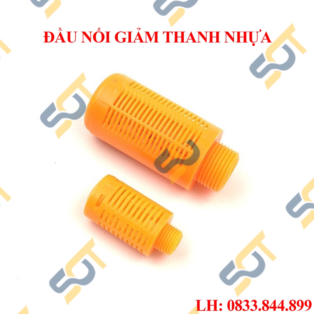 Đầu giảm thanh khí nén NHỰA nối ren dân dụng