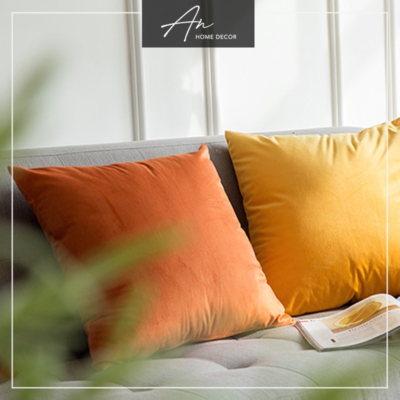 Vỏ bao gối tựa nhung sofa vuông 45*45
