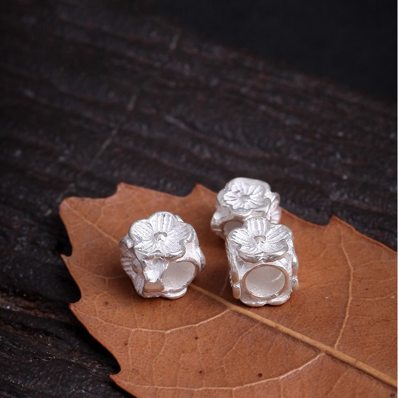 Charm nối hoa sen vuông - Charm Bạc 925 - Mã CB060