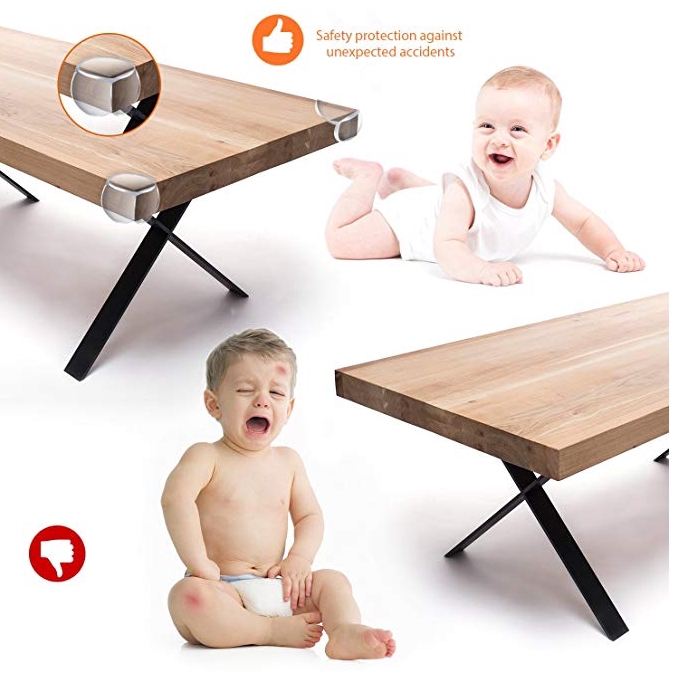 Set 10 miếng silicone trong suốt bọc góc bàn bảo vệ bé an toàn