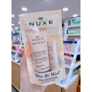 Kit kem dưỡng da tay và móng + son dưỡng Nuxe
