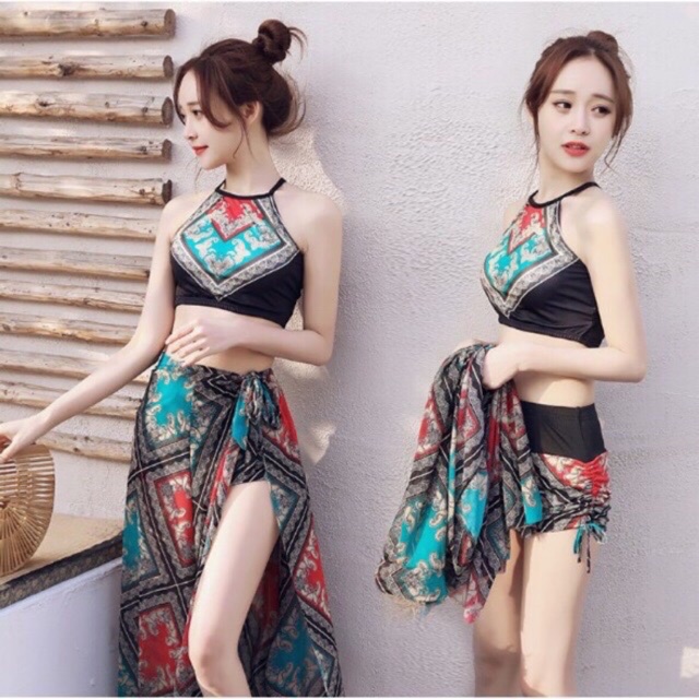 SET BIKINI THỔ CẨM 3 MÓN