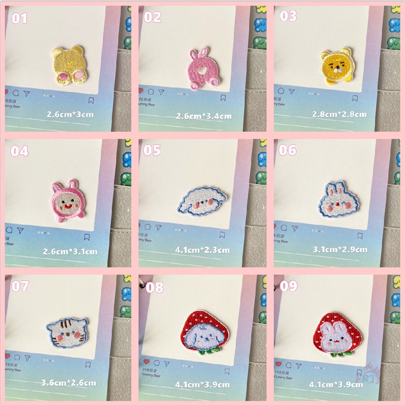 ✿ Miếng Dán Hình Thỏ/Cún/Mèo/Gấu Hoạt Hình Tự Dính ✿ 1 Sticker Ủi Thêu Hình Động Vật Dễ Thương