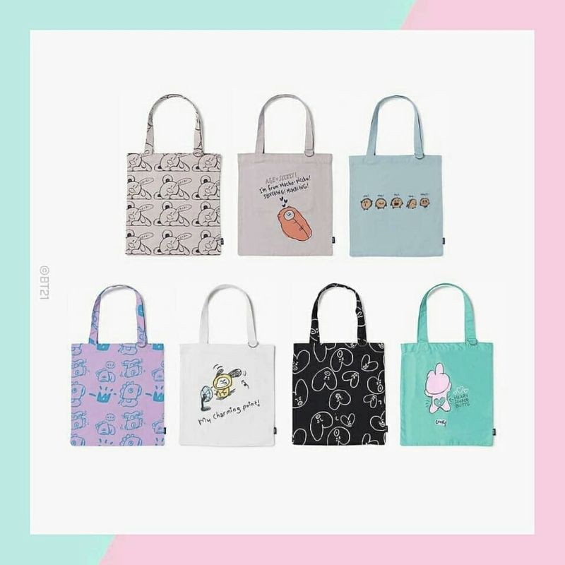 Túi tote vải nữ BT21 Ecobag Kpop