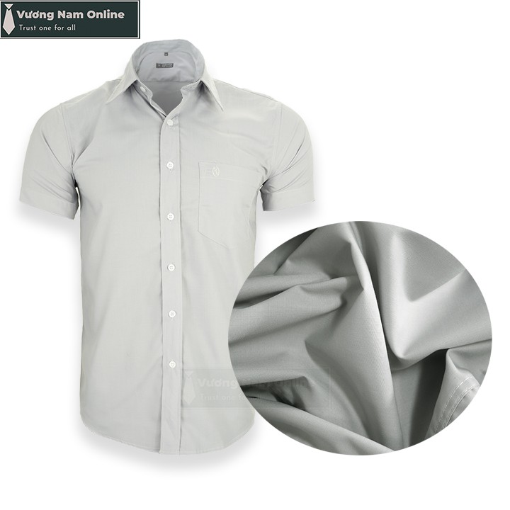 Áo sơ mi nam ngắn tay màu trắng công sở vải kate cao cấp mềm mịn có Video - VƯƠNG NAM | BigBuy360 - bigbuy360.vn