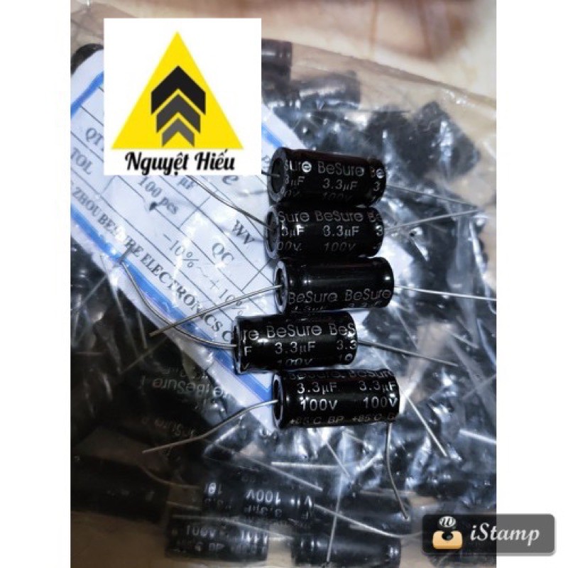 Set 10 tụ Besure 3.3UF-100V 2 đầu