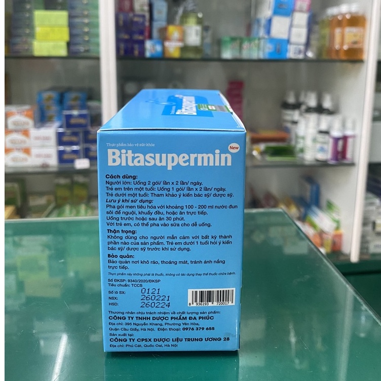 Bitasupermin New - Hỗ trợ bổ sung acid amin, vitamin, vi khuẩn có lợi giảm các triệu chứng đầy bụng tiêu chẩy