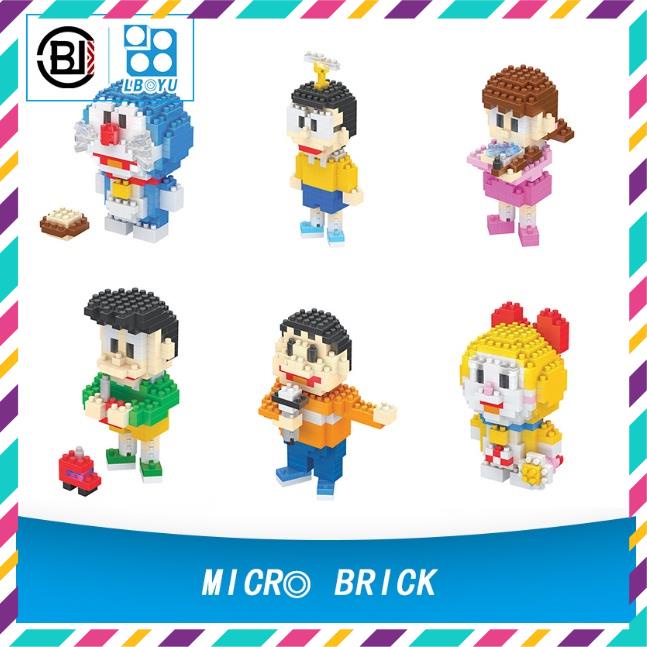 Đồ Chơi Lego 3D Lắp Ráp Hình Doraemon, Nobita, Chaien, Xuka, Xeko Từ 240 - 380 mảnh, Full Box Hàng Cao Cấp