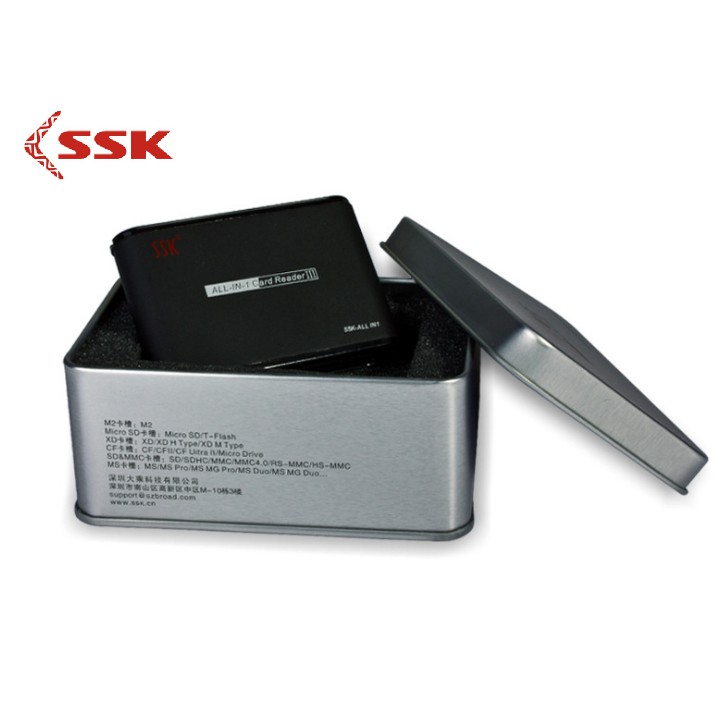 Đầu đọc thẻ nhớ đa năng SSK ️Bảo hành 6 tháng All In 1 Card Reader III SCRM025-H