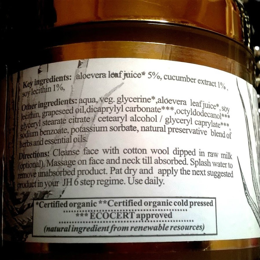 Gel nha đam - Just Herbs Aloevera Facial Massage Gel - hebenastore