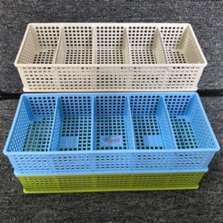 Khay nhựa đựng đồ dùng đa năng 5 ngăn, giỏ đựng đồ gia đình bằng nhựa- KDN