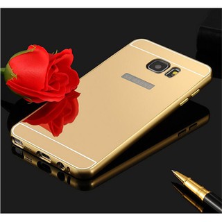 Ốp lưng tráng gương sam sung S7 edge (Đen -vàng)