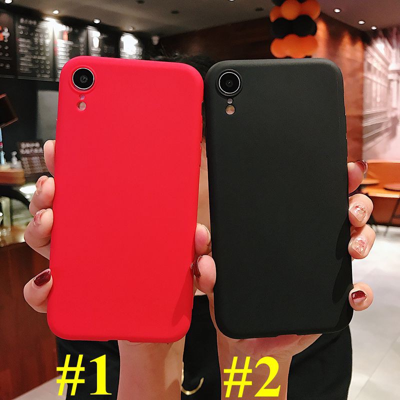 iPhone 12 Pro 5 5s 6 6s 7 8 Plus 6+ 7+ 8+ 6s+ SE 2020 SE2 Candy Colorful Black Navy Sky Blue Yellow Purple Pink Rose Apple Phone Cases Matte Soft Covers Readystock COD