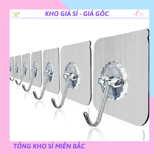 [❌GIÁ SỈ❌] Móc dán tường siêu chịu lực 6*6cm trong suốt 88037