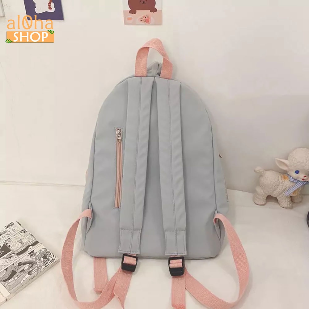 Balo - cặp sách Ulzzang hình ống đi học, đi làm, du lịch, đựng laptop B0133 Unisex nam nữ - al0ha Shop