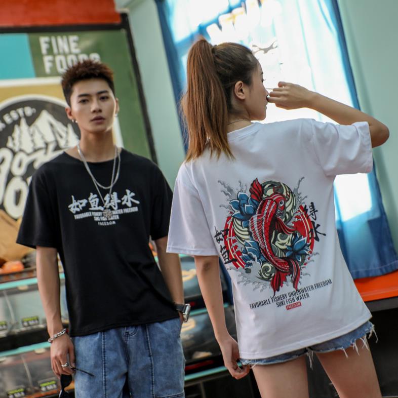 ÁO THUN FORM RỘNG | ÁO THUN UNISEX IN HÌNH CÁ CHÉP 3D