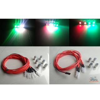 Cụm Đèn LED trước sau cho xe điều khiển RC cắm nguồn trực tiếp từ RX