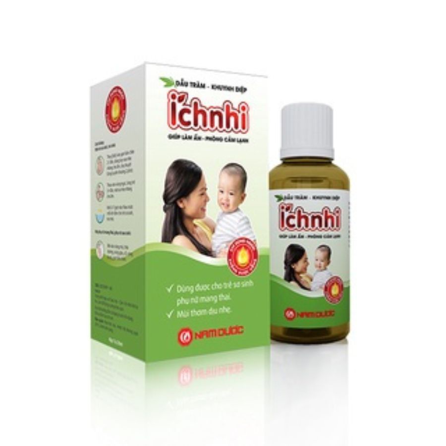 Dầu tràm khuynh diệp Ích Nhi 30ml giúp phòng cảm lạnh, làm ấm, an toàn cho trẻ sơ sinh và phụ nữ có thai, sau sinh