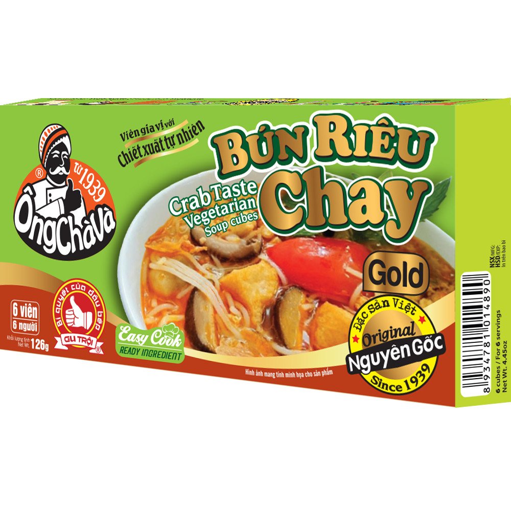 Combo 3 Loại Viên Gia Vị Nấu Chay (Bún Riêu Chay, Hủ Tiếu Chay, Súp Chay) Ông Chà Và 126gr