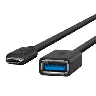 Dây cáp Belkin 3.0 USB-C to USB-A Adapter 14cm/5IN - 5 Gbps Black - Mở Hộp Nhập USA chính hãng