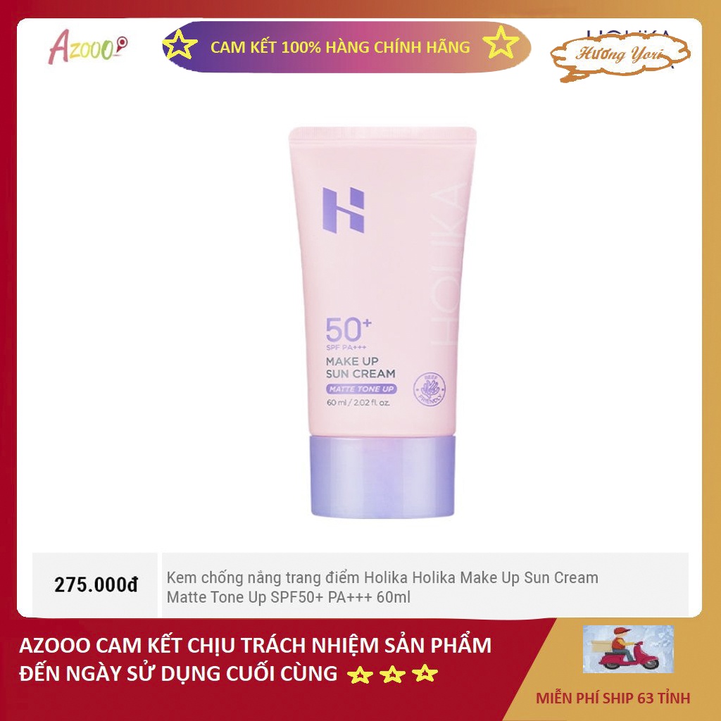 ⭐️Bảo hành chính hãng trọn đời⭐️Kem chống nắng trang điểm Holika Make Up Sun Cream Matte Tone Up SPF50+ PA+++⭐️Hàn Quốc⭐