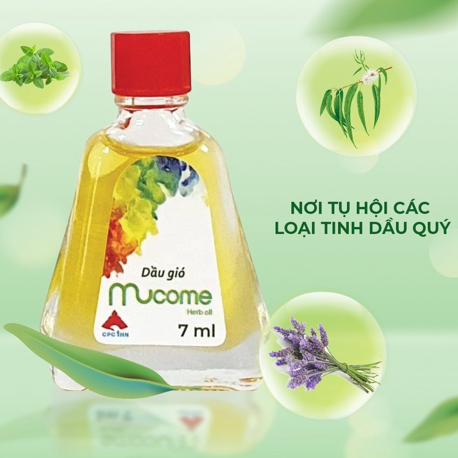 Dầu Gió CPC1HN Mucome Bạc Hà Mát Dịu Thông Mũi Giảm Nhức Đầu 7ml