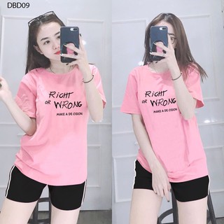 [BÁN CHẠY] ĐỒ BỘ MẶC NHÀ CỰC ĐẸP QUẦN ĐÙI 1 SỌC ÁO IN CHỮ ĐƠN GIẢN DỄ MẶC - DBD09