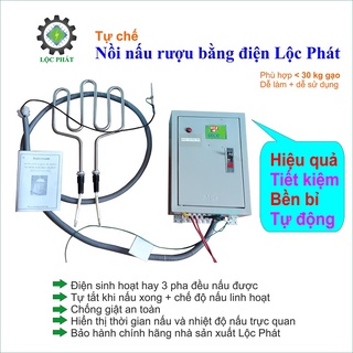 Tự chế nồi nấu rượu bằng điện gia đình hiệu quả Lộc Phát ĐKMR