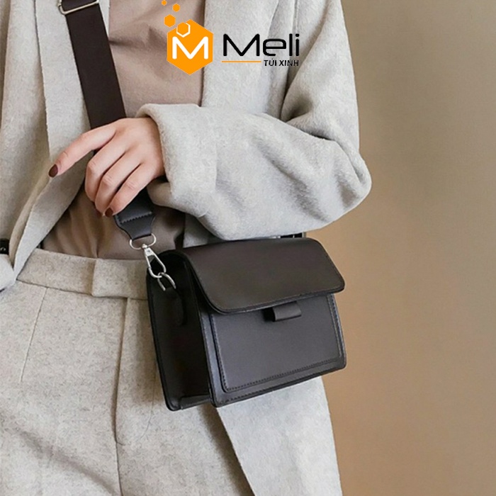 Túi xách nữ đeo chéo đẹp, Túi đeo vai kiểu dáng cứng cáp đi làm đi chơi rất dễ phối đồ - Meli Shop